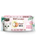 Kit Cat 5 in 1 Cat Wipes 80pcs (Coconut) | Perromart Online Pet Store Singapore