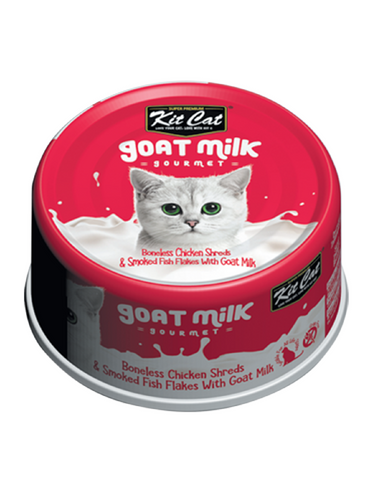 Kit Cat Goat Milk Gourmet Chicken Smoked Fish | Perromart Online Pet Store Singapore