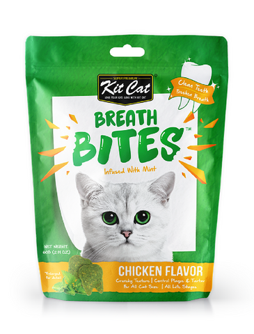 Kit Cat Breath Bites Infused with Mint Chicken 60g | Perromart Online Pet Store Singapore