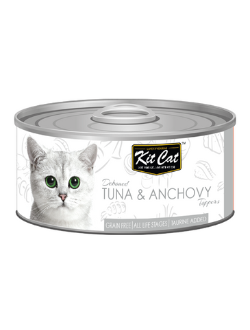 Kit Cat Deboned Tuna & Anchovy Toppers Canned Cat Food 80g | Perromart Online Pet Store Singapore