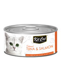 Kit Cat Deboned Tuna & Salmon Toppers Canned Cat Food 80g | Perromart Online Pet Store Singapore