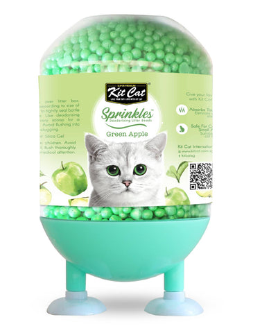 Kit Cat Deodorizing Litter Beads Green Apple 240g | Perromart Online Pet Store Singapore