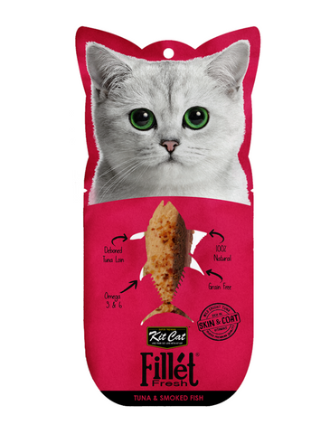 Kit Cat Fillet Fresh Tuna & Smoked Fish Cat Treat | Perromart Online Pet Store Singapore