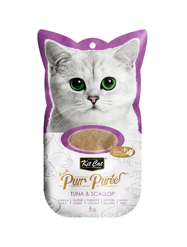 Kit Cat Purr Puree Tuna & Scallop Cat Treat | Perromart Online Pet Store Singapore