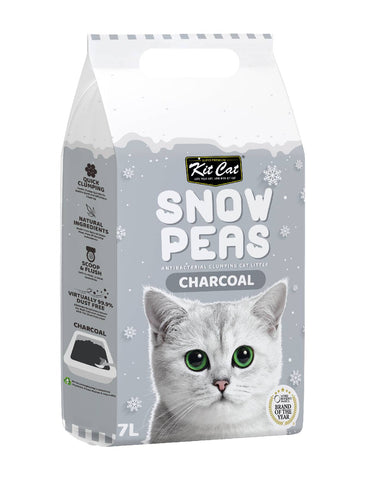 Kit Cat Snow Peas Cat Litter - Charcoal 7L | Perromart Online Pet Store Singapore