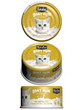 Kit Cat White Meat Tuna Flakes & Smoked Fish Flakes With Goat Milk Canned Cat Food | Perromart Online Pet Store Singapore