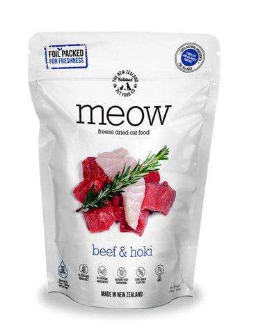 MEOW Beef & Hoki Freeze Dried Cat Treats 50g | Perromart Online Pet Store Singapore