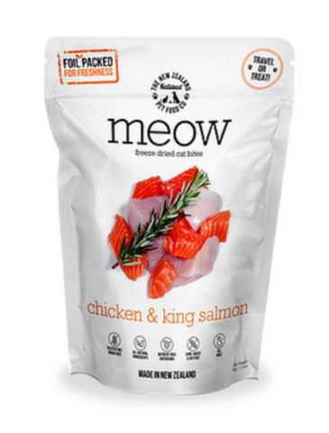 MEOW Chicken & King Salmon Freeze Dried Cat Treats 50g | Perromart Online Pet Store Singapore