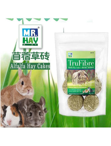 Mr. Hay TruFibre Alfalfa Hay Cake 8 pcs | Perromart Online Pet Store Singapore