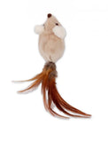 AFP Classic Comfort Feather Tailed Mouse Cat Toy White