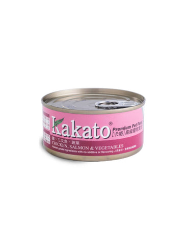 Kakato Chicken, Salmon and Vegetables Canned Dog & Cat Food 170g | Perromart Online Pet Store Singapore