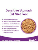 Halo Sensitive Stomach Quail & Garden Greens Recipe Pâté Cat Wet Food 5.5oz | Perromart Online Pet Store Singapore