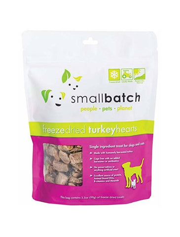 Small Batch Freeze Dried Turkey Hearts Dog & Cat Treat 3.5oz | Perromart Online Pet Store Singapore