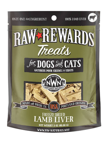 Northwest Naturals Raw Rewards Lamb Liver Treats 3oz | Perromart Online Pet Store Singapore