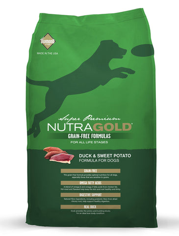 NutraGold Grain Free Duck & Sweet Potato Dry Dog Food | Perromart Online Pet Store Singapore