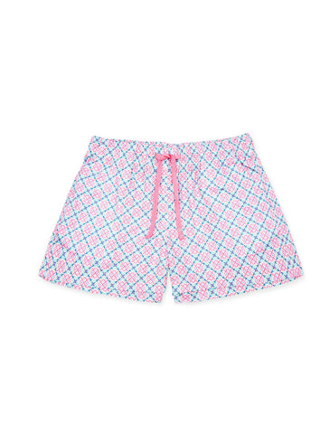 Ohpopdog Heritage Bibik Pink Matching Human Short (3 Sizes) | Perromart Online Pet Store Singapore
