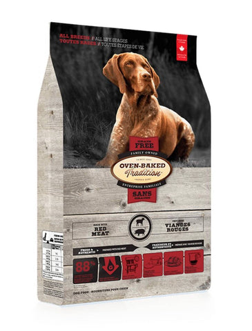 Oven Baked Tradition Grain Free Red Meat Dog Dry Food 25lb/11.34kg | Perromart Online Pet Store Singapore