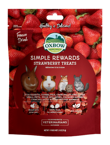 Oxbow Simple Rewards Strawberry Treat For Small Pets 0.5oz (14g) | Perromart Online Pet Store Singapore