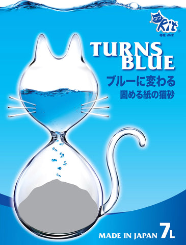 QQ Kit Recyclable Paper Cat Litter Turns Blue 7L