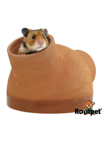 Rodipet EasyClean Terra Ceramic Burrow For Hamster 16cm | Perromart Online Pet Store Singapore