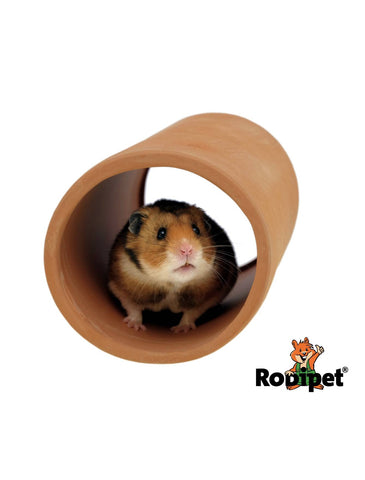 Rodipet EasyClean Terra Ceramic Tube For Hamster 20cm | Perromart Online Pet Store Singapore