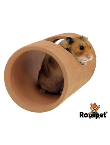 Rodipet EasyClean Terra Ceramic Tube with Side Entrance For Hamster 20cm | Perromart Online Pet Store Singapore