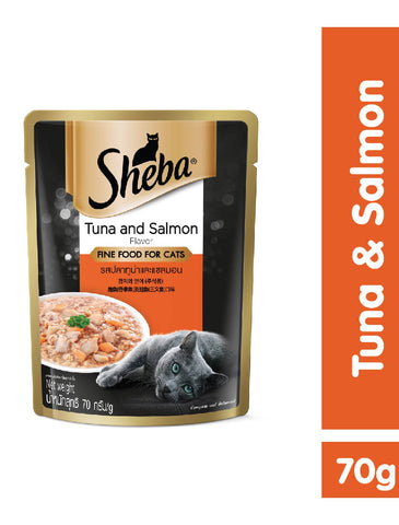 Sheba Tuna and Salmon Pouch Cat Wet Food 70g