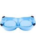 Super Design Light Blue Double Melamine Bowl for Dogs (3 Sizes) | Perromart Online Pet Store Singapore