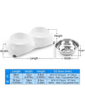 Super Design Light Blue Double Melamine Bowl for Dogs (3 Sizes) | Perromart Online Pet Store Singapore