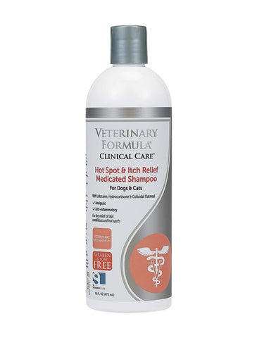 Veterinary Formula Clinical Care Hot Spot And Itch Relief Medicated Shampoo | Perromart Online Pet Store Singapore