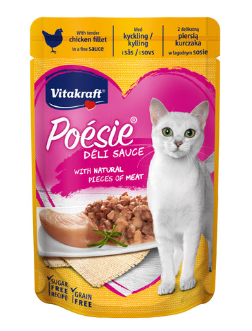 Vitakraft Poesie Deli Sauce Chicken Fillet Wet Cat Food 85g