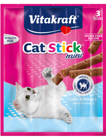 Vitakraft Cat Stick Mini Salmon w Omega 3 3pcs 20 PER CTN | Perromart Online Pet Store Singapore