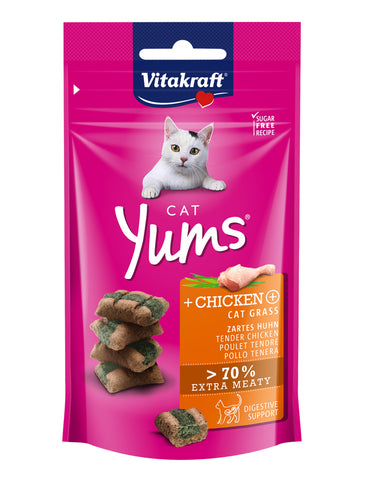 Vitakraft Cat Yums Chicken & Cat Grass Cat Treats 40g | Perromart Online Pet Store Singapore