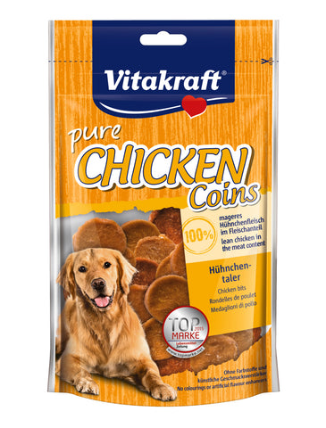 Vitakraft Chicken Coin Dog Treats 80g