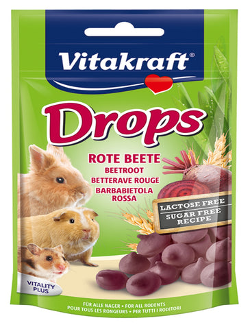 Vitakraft Drops Beetroot Small Pet Treats 75g | Perromart Online Pet Store Singapore