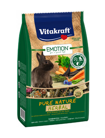 Vitakraft Emotion Pure Nature Herbal Rabbit Food 600g | Perromart Online Pet Store Singapore