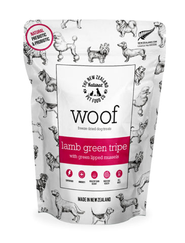 WOOF Lamb Green Tripe Freeze Dried Dog Treats 40g | Perromart Online Pet Store Singapore